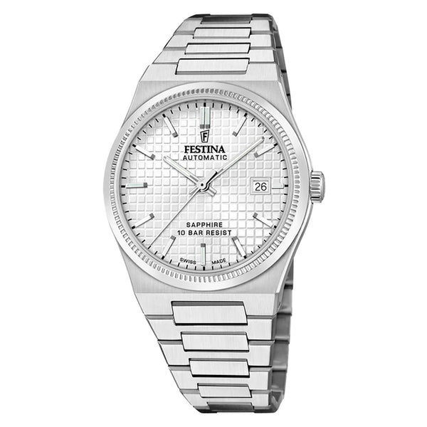 Festina Swiss Made Automatic With Silver Dial #F20028-1