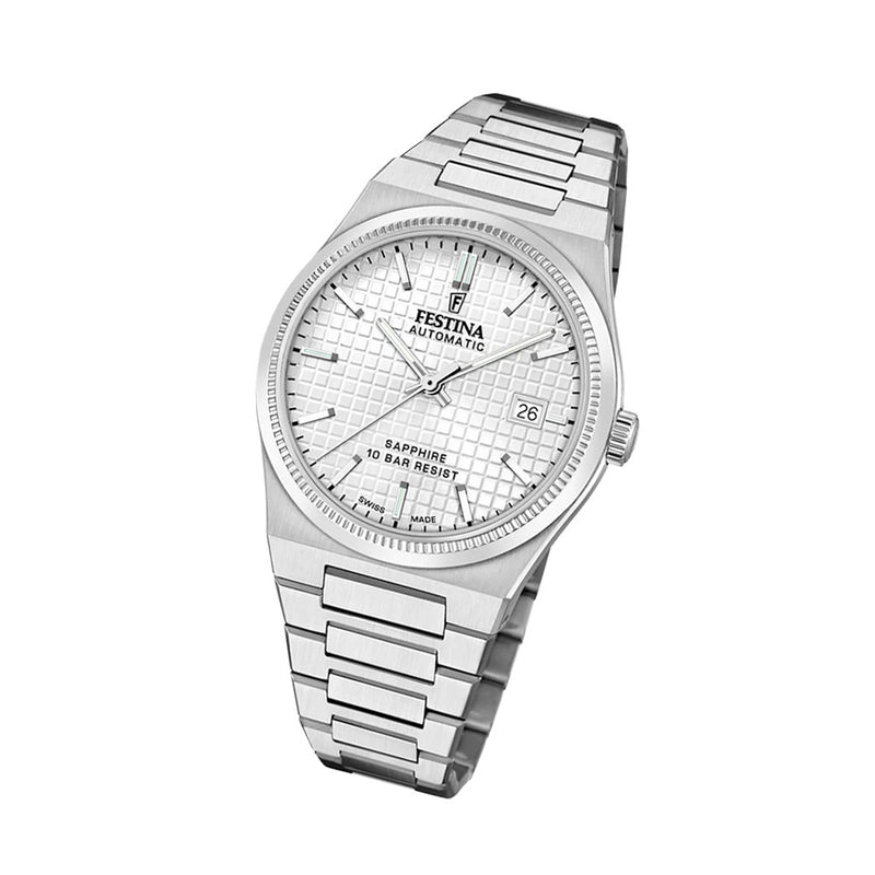 Festina Swiss Made Automatic With Silver Dial #F20028-1