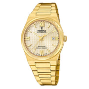 Festina Swiss Made Gold-Tone Automatic With Champagne Dial #F20032-2