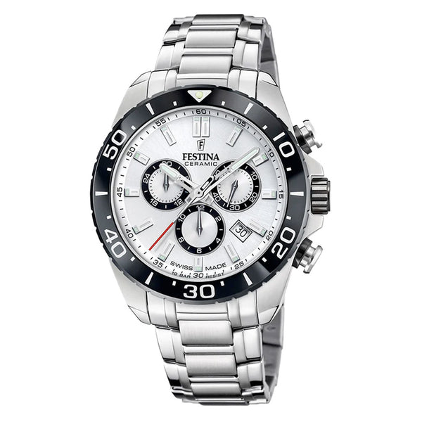 Festina Swiss Made Chronograph With Silver Dial #F20042-1