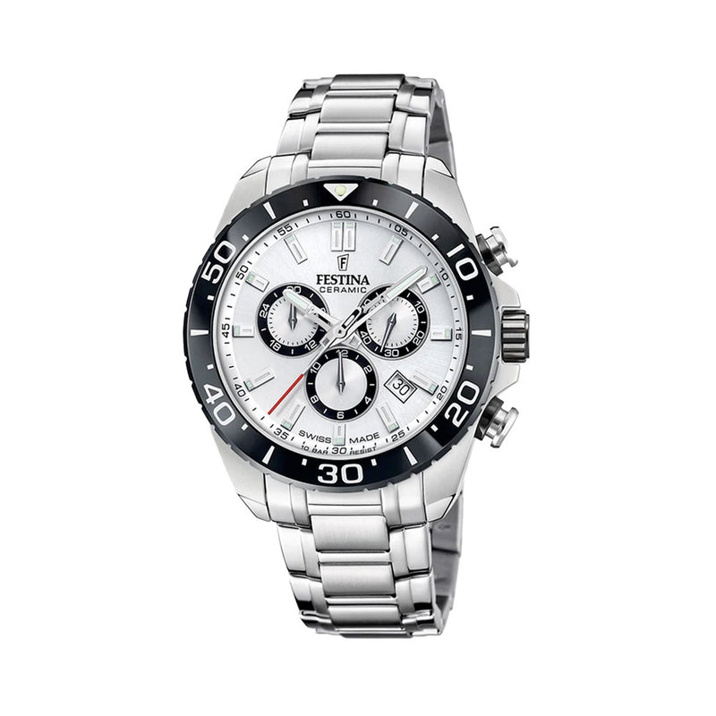 Festina Swiss Made Chronograph With Silver Dial #F20042-1