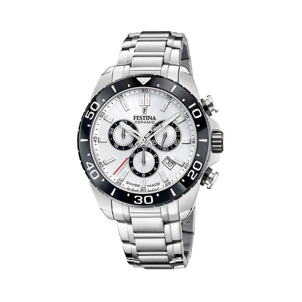 Festina Swiss Made Chronograph With Silver Dial #F20042-1
