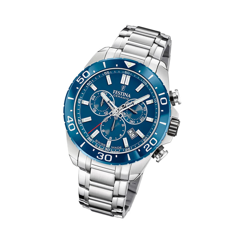Festina Swiss Made Chronograph With Blue Dial #F20042-2