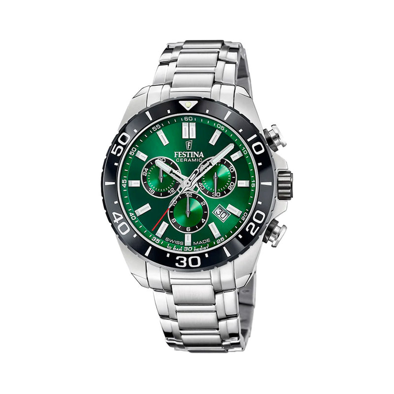 Festina Swiss Made Chronograph With Green Dial #F20042-3