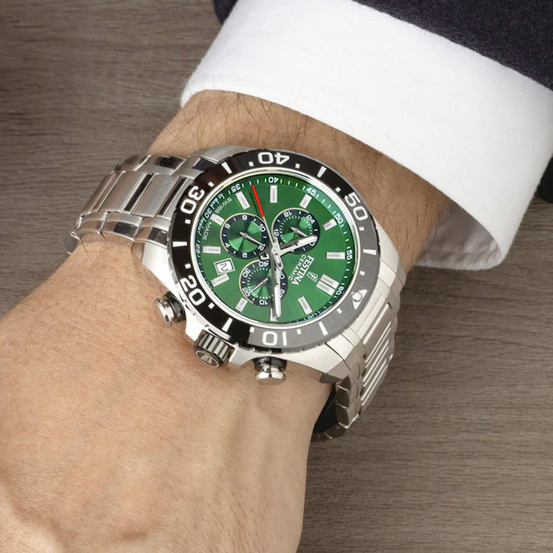 Festina Swiss Made Chronograph With Green Dial #F20042-3