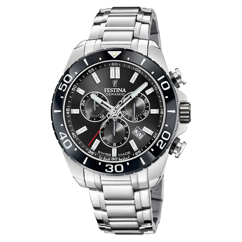 Festina Swiss Made Chronograph With Black Dial #F20042-4