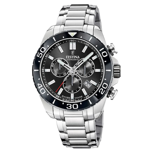 Festina Swiss Made Chronograph With Black Dial #F20042-4