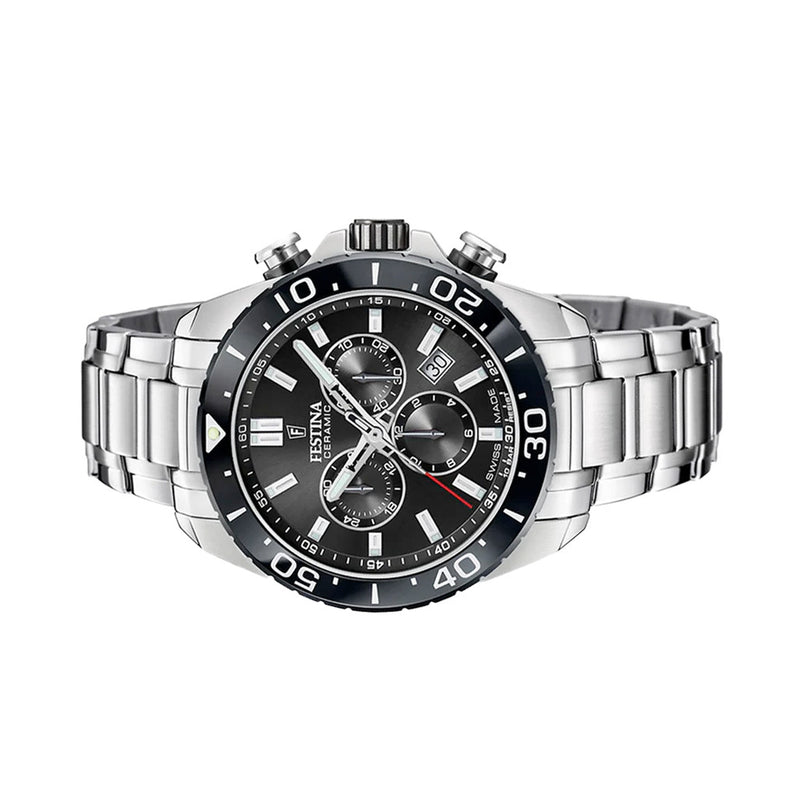 Festina Swiss Made Chronograph With Black Dial #F20042-4