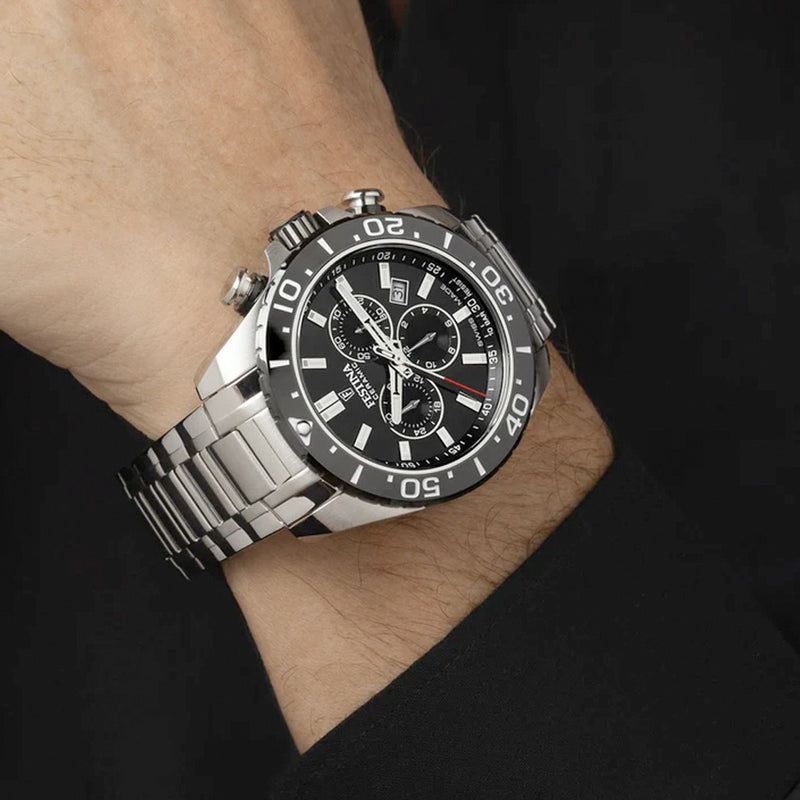 Festina Swiss Made Chronograph With Black Dial #F20042-4