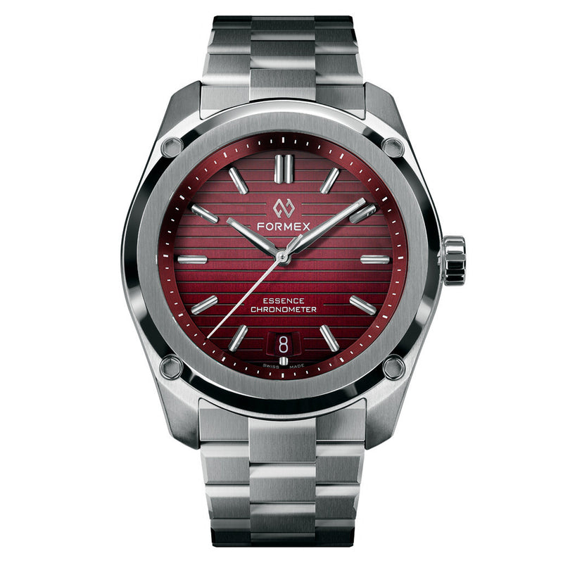 Formex Essence ThirtyNine Swiss Automatic Chronometer with Red Gamaret Dial #0333-1-6671-100 zoom