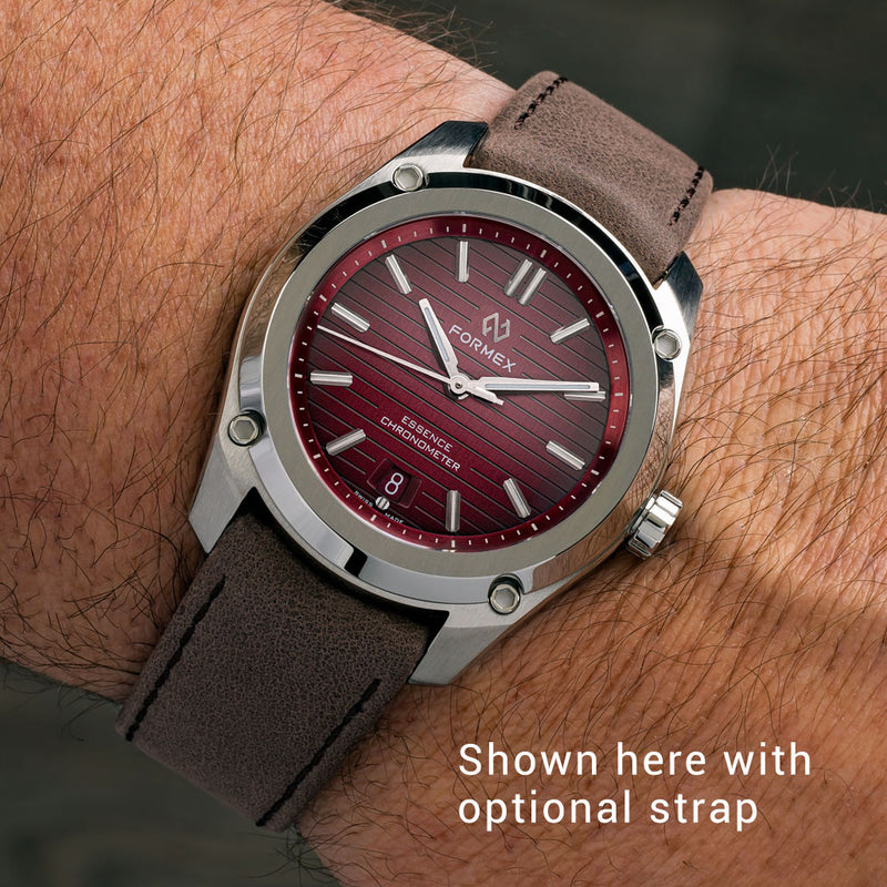 Formex Essence ThirtyNine Swiss Automatic Chronometer with Red Gamaret Dial #0333-1-6371-100 optional