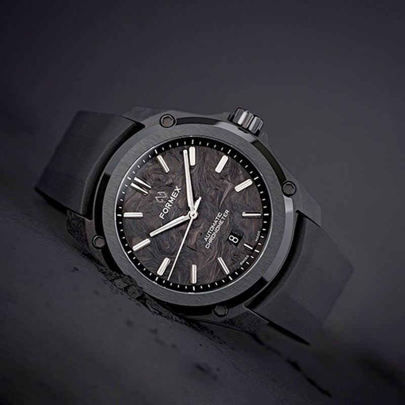 Formex Essence Leggera FortyOne (41mm) COSC Automatic Carbon Case Watch with Forged Carbon Dial #0331.4.6399.811