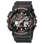 Casio G-Shock GA-100 Series in Black and Red #GA100-1A4