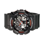 Casio G-Shock GA-100 Series in Black and Red #GA100-1A4