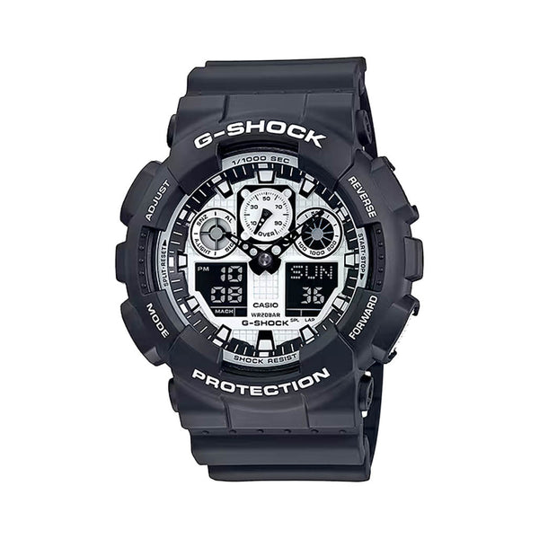 Casio G-Shock GA-100 Series in Black and White #GA100BW-1A