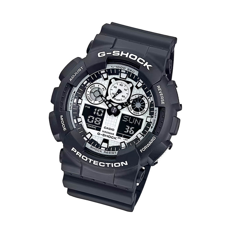 Casio G-Shock GA-100 Series in Black and White #GA100BW-1A
