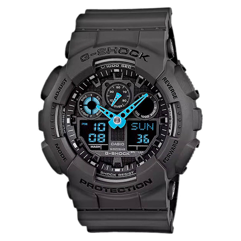 Casio G-Shock GA-100 Series in Black and Blue #GA100C-8A
