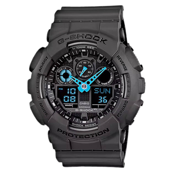 Casio G-Shock GA-100 Series in Black and Blue #GA100C-8A