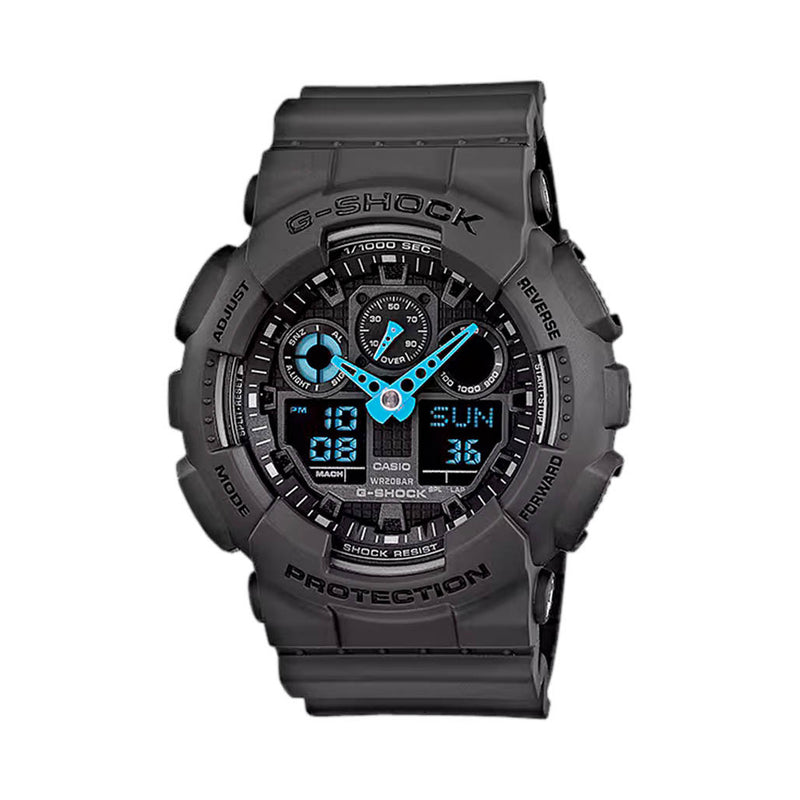 Casio G-Shock GA-100 Series in Black and Blue #GA100C-8A
