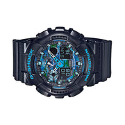 Casio G-Shock GA-100 Series in Black and Blue #GA100CB-1A