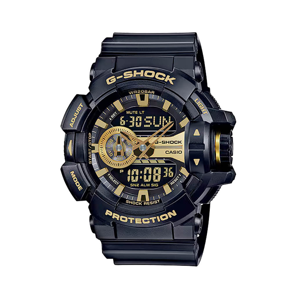 Casio G-Shock GA-400 Series in Black and Gold #GA400GB-1A9 — Long