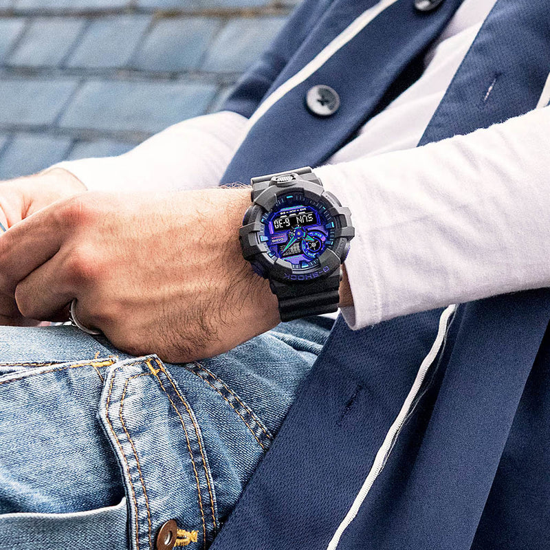 Casio G-Shock GA-700 Series in Black and Purple #GA700VB-1A