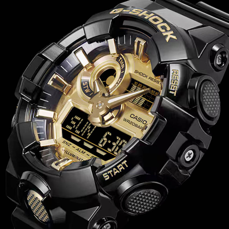 Casio G-Shock GA-700 Series in Black and Gold #GA710GB-1A