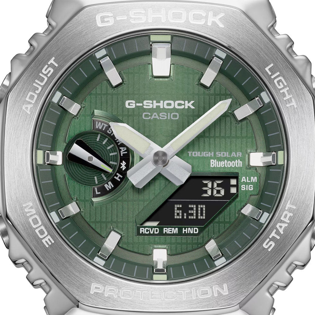 Casio G-Shock G-Steel 2100 Series with Green Dial #GBM2100A-1A3