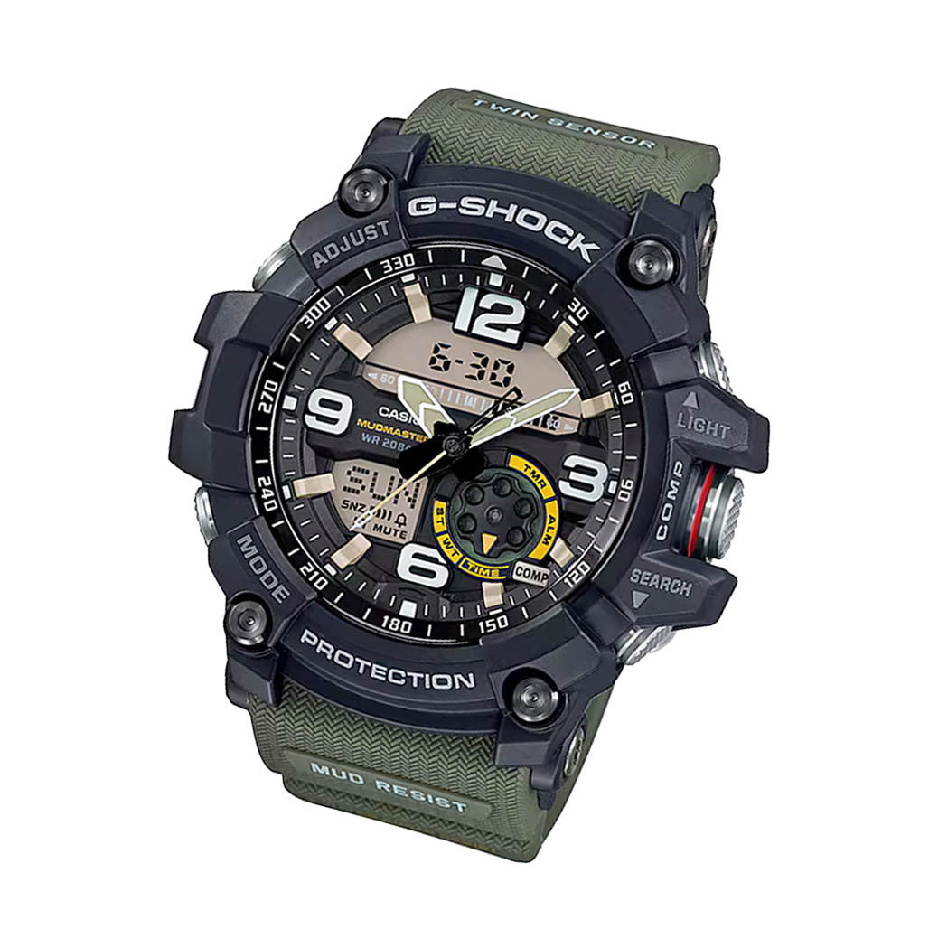 Casio G-Shock MUDMASTER in Black and Green #GG1000-1A3 — Long