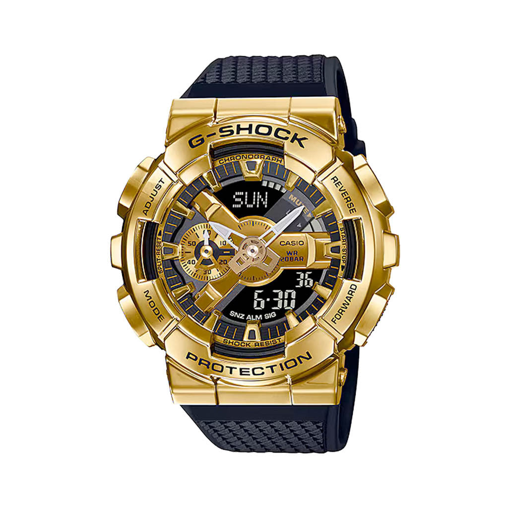 Casio G-Shock GM-110 Series in Black and Gold #GM110G-1A9 — Long