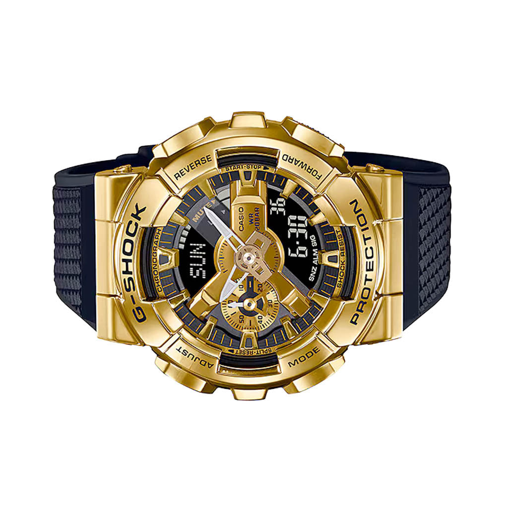 Casio G-Shock GM-110 Series in Black and Gold #GM110G-1A9 — Long