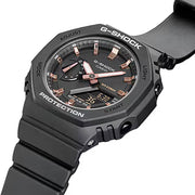 Casio G-Shock Women in Black and Rose Gold #GMAS2100-1A