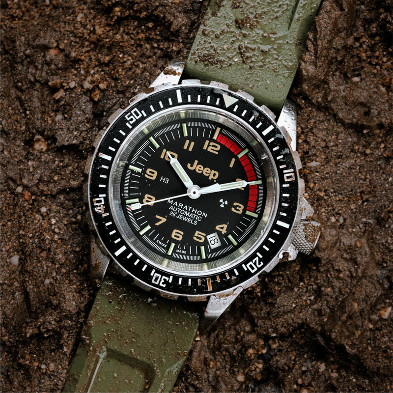 Jeep x Marathon 41mm Rubicon GSAR Swiss Automatic Dive Watch #WW194006SS-4101