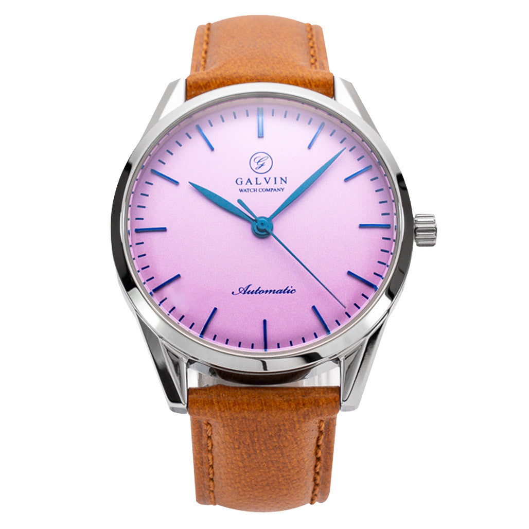 Galvin Alku Lilac on Brown Vegan Leather Strap #GVN-12 — Long
