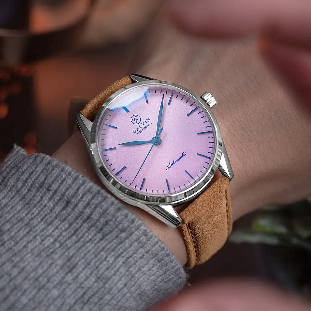 Galvin Alku Lilac on Brown Vegan Leather Strap #GVN-12 — Long