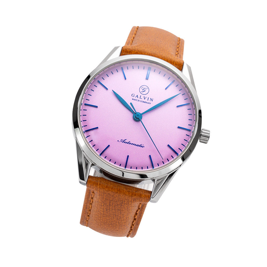 Galvin Alku Lilac on Brown Vegan Leather Strap #GVN-12 — Long