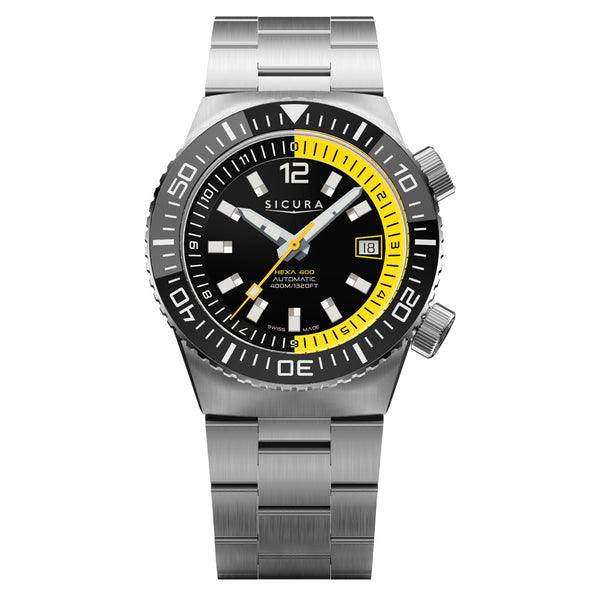 Sicura Hexa 400 Dive Watch with Black Dial #H400.SS.A.40ATM.01.SS