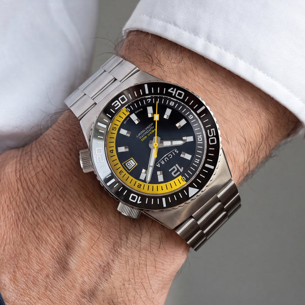 Sicura Hexa 400 Dive Watch with Black Dial #H400.SS.A.40ATM.01.SS