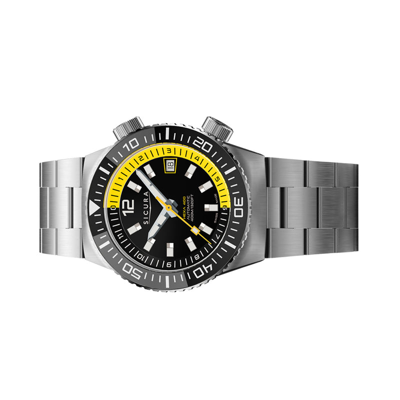 Sicura Hexa 400 Dive Watch with Black Dial #H400.SS.A.40ATM.01.SS