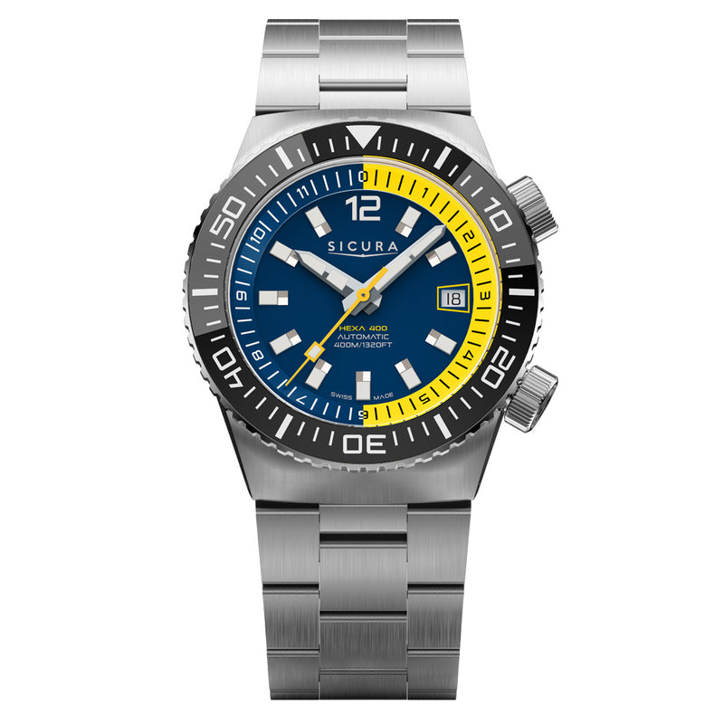 Sicura Hexa 400 Dive Watch with Blue Dial #H400.SS.A.40ATM.02.SS