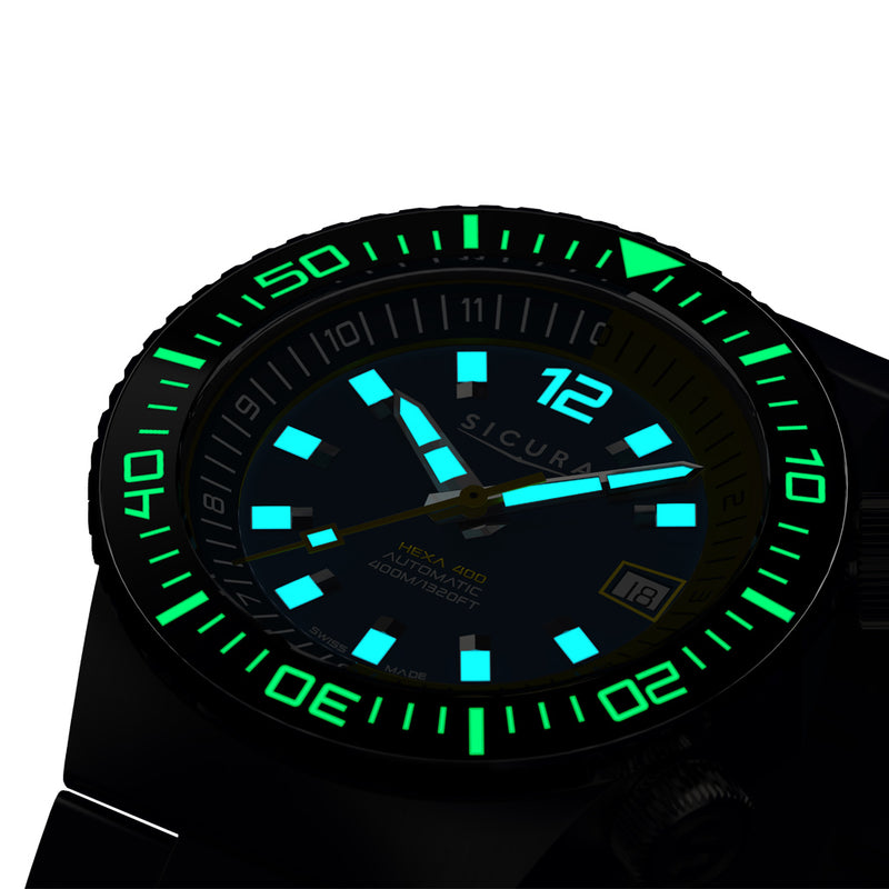 Sicura Hexa 400 Dive Watch with Blue Dial #H400.SS.A.40ATM.02.SS