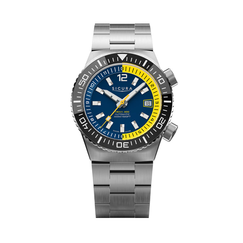 Sicura Hexa 400 Dive Watch with Blue Dial #H400.SS.A.40ATM.02.SS