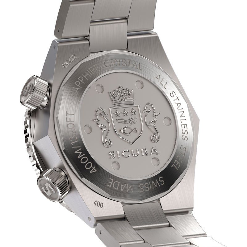 Sicura Hexa 400 Dive Watch with Orange Dial #H400.SS.A.40ATM.03.SS