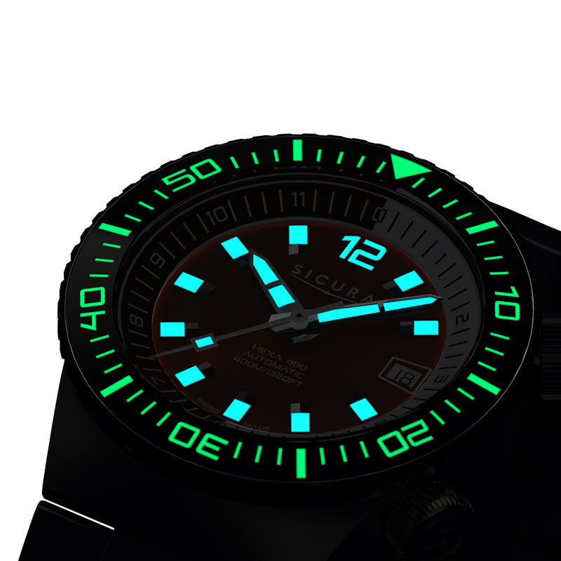Sicura Hexa 400 Dive Watch with Orange Dial #H400.SS.A.40ATM.03.SS