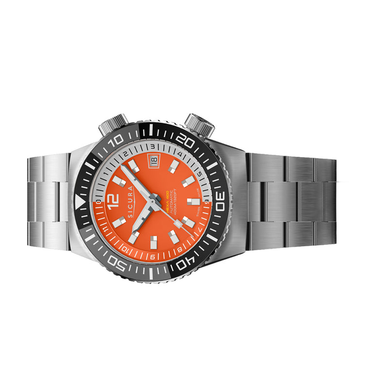 Sicura Hexa 400 Dive Watch with Orange Dial #H400.SS.A.40ATM.03.SS