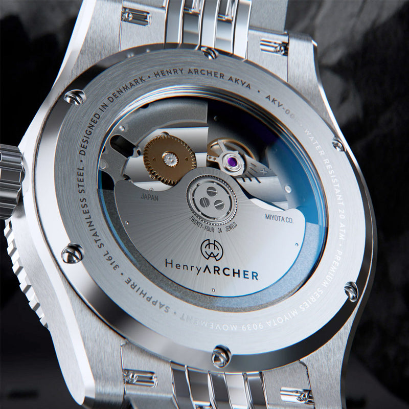 Henry Archer Akva Automatic Dive Watch with Underwater Green Dial #HAC-AKV-UWG-3LI