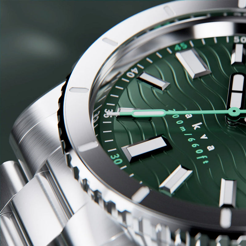Henry Archer Akva Automatic Dive Watch with Underwater Green Dial #HAC-AKV-UWG-3LI