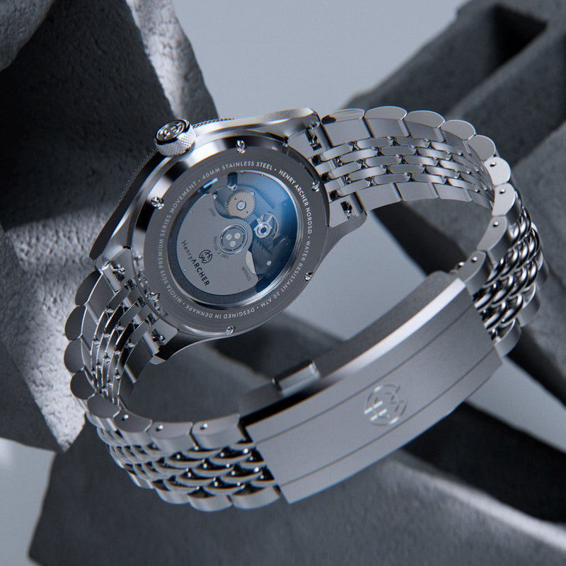 Henry Archer Nordso Automatic Dive Watch with Celestial Blue 316 Dial #HAC-NOR-CB3-BOR