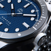 Henry Archer Nordso Automatic Dive Watch with Celestial Blue 316 Dial #HAC-NOR-CB3-BOR