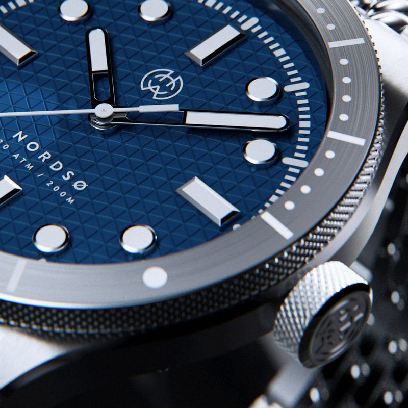 Henry Archer Nordso Automatic Dive Watch with Celestial Blue 316 Dial #HAC-NOR-CB3-BOR